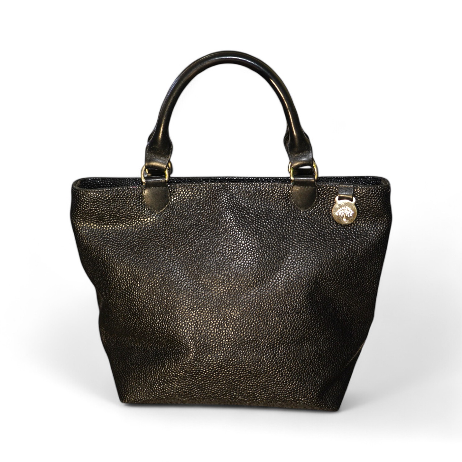 A Mulberry black leather handbag